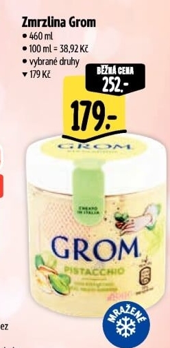 Zmrzlina v kelímku Grom