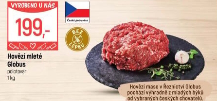 Hovězí mleté maso Globus