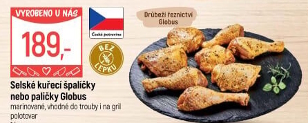 Selské kuřecí stehna marinovaná Globus