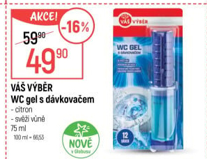 WC gel s dávkovačem Váš Výběr