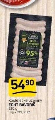 Klobásy Echt Bavoriš Láďa Grileman Kostelecké uzeniny