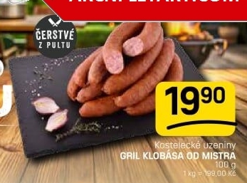 Klobásy od mistra Láďa Grileman Kostelecké uzeniny