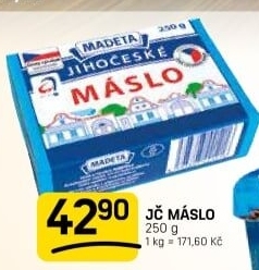 Máslo Jihočeské Madeta