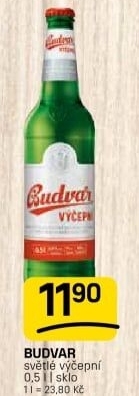Pivo světlé výčepní Budweiser Budvar
