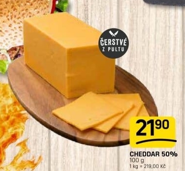 Sýr Cheddar 50%