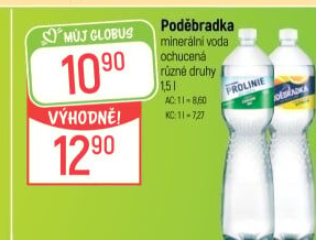Ochucená voda Poděbradka