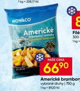 Brambory americké mražené Nowaco