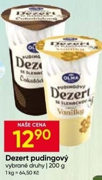 Dezert pudink se šlehačkou Olma