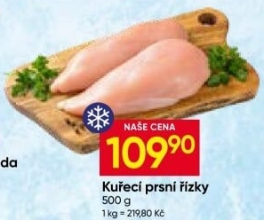 Kuřecí prsní řízky mražené