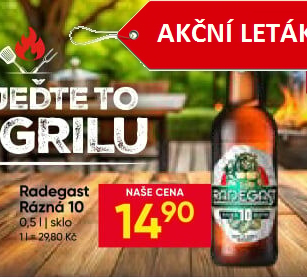 Pivo světlé výčepní Rázná 10° Radegast
