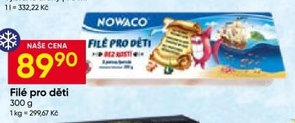 Rybí filé pro děti bez kosti mražené Nowaco
