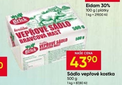 Sádlo vepřové Brick