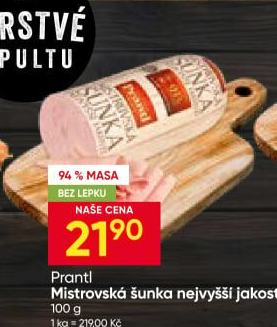 Šunka Mistrovská nejvyšší jakosti Prantl