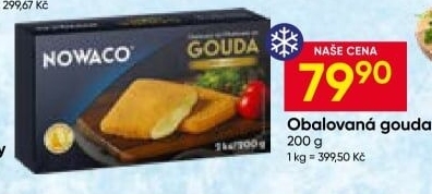 Sýr Gouda Premium obalovaná mražená Nowaco
