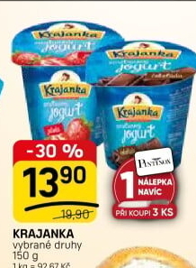 Jogurt smetanový ochucený Krajanka