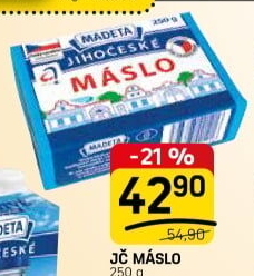 Máslo Jihočeské Madeta