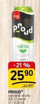 Pivo světlý ležák Proud