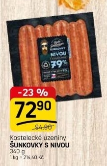 Šunkovky s nivou Láďa Grileman Kostelecké uzeniny