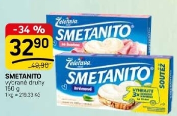 Sýr tavený Smetanito Želetava