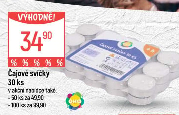 Čajové svíčky OHO