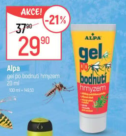 Gel po bodnutí hmyzem Alpa