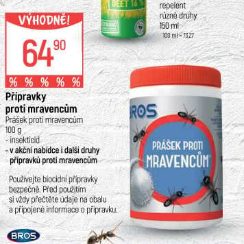 Prášek proti mravencům Bros