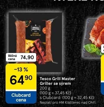 Griller se sýrem Grill Master Tesco