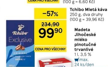 Mleté kávy Tchibo