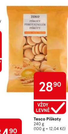 Piškoty Tesco