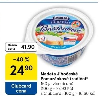 Tradiční pomazánkové Jihočeské Madeta