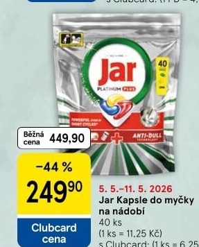 Kapsle do myčky Jar