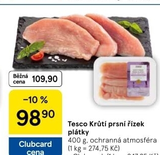 Krůtí prsní řízky Tesco