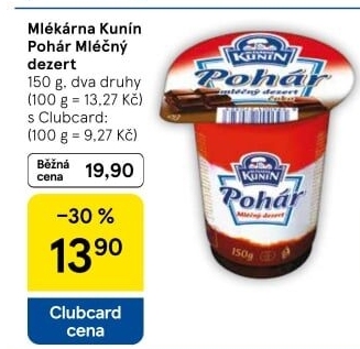 Mléčný Pohár Mlékárna Kunín