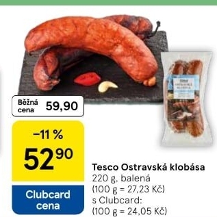 Ostravská klobása Tesco