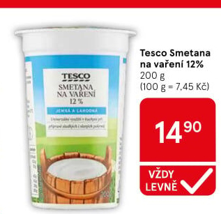Smetana 12% Tesco