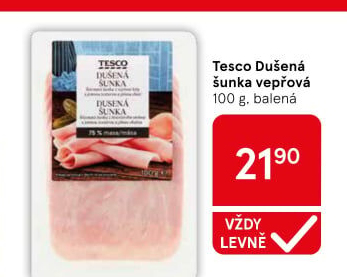 Šunka vepřová dušená Tesco