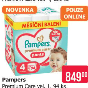 Pleny dětské Pampers Premium Care