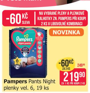 Pleny dětské PampersNight Pants