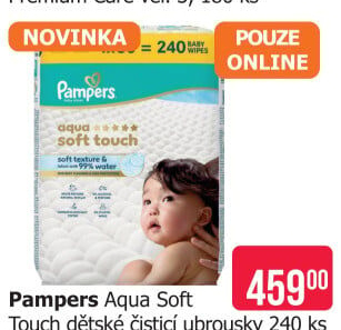 Vlhčené ubrousky dětské Aqua Soft Touch Pampers