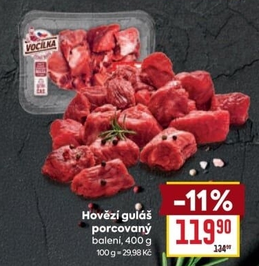 Hovězí maso na guláš Vocílka