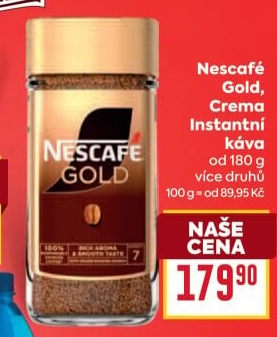 Instantní kávy Nescafé Gold