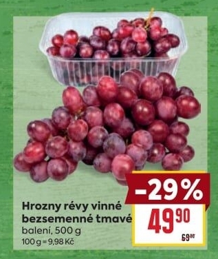 Hrozny tmavé bezsemenné