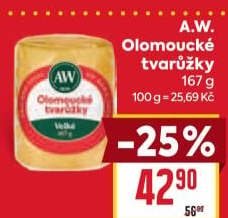 Sýr tvarůžky olomoucké A.W.
