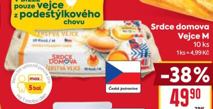 Vejce z podestýlky M Srdce Domova
