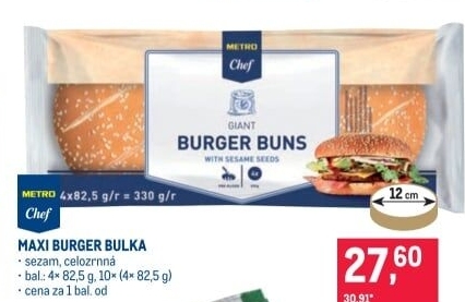 Bulky na hamburger Metro Chef