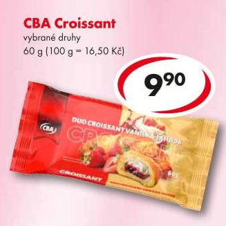 Croissant plněný CBA