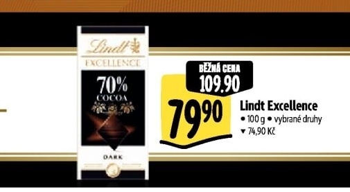 Čokoláda Excellence Lindt
