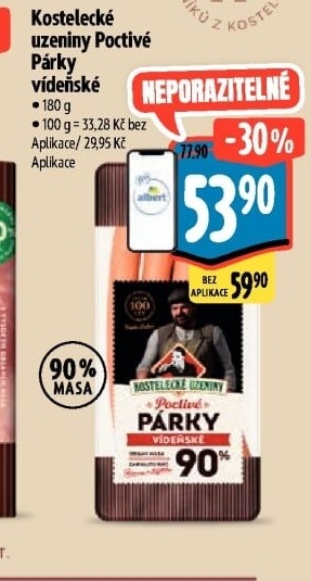 Párky vídeňské poctivé Kostelecké uzeniny