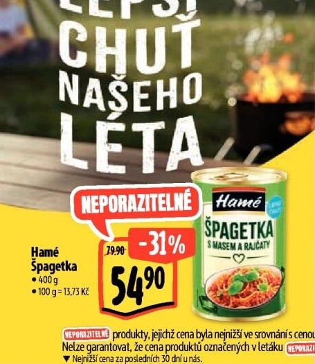 Špagetka Hamé - konzerva