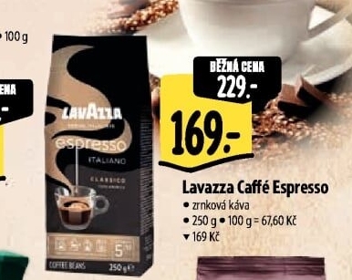 Zrnková káva Espresso Lavazza
